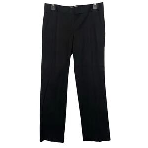 Theory Straight Leg Black Dress Pants Low Rise Office Dark Academia Size 2